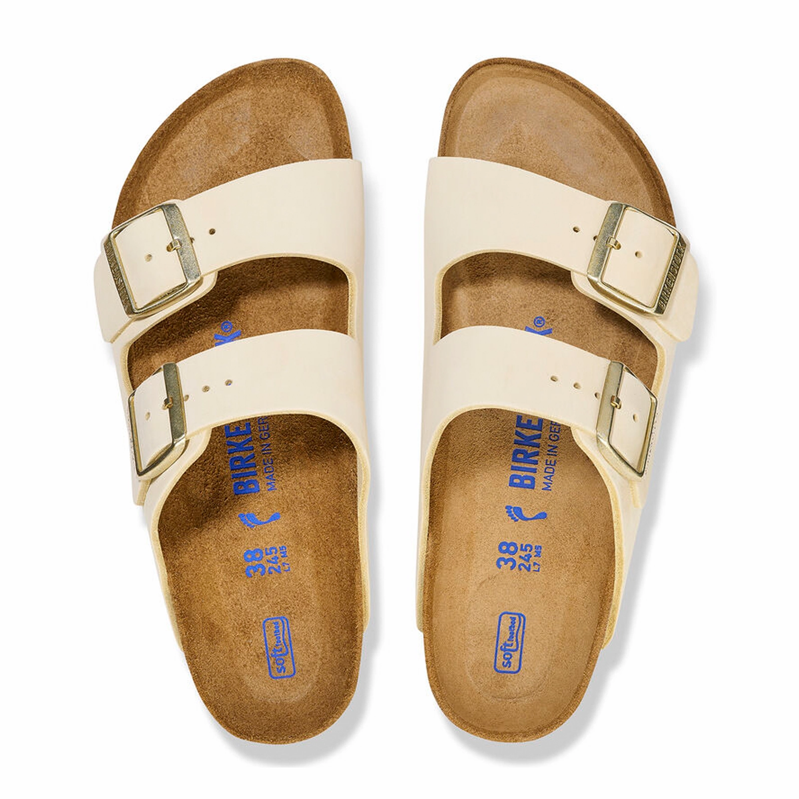 Birkenstock Arizona Soft Footbed Slide Sandal (Women) - Ecru Nubuck Comfortable Footwear for Every Day