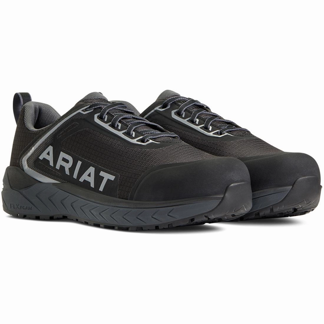 Compression Resistant Materials Outpace Composite-Toe Work Shoe Black