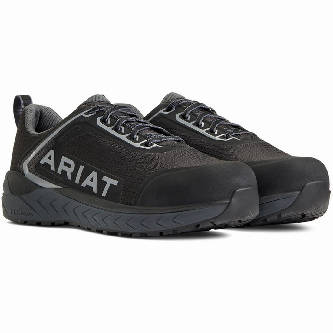 Outpace Composite-Toe Work Shoe Black All-Day Stability