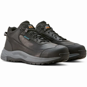 zip - type Hydrophobic Coating Treatment Outpace Shift Composite-Toe Waterproof Work Shoe Black
