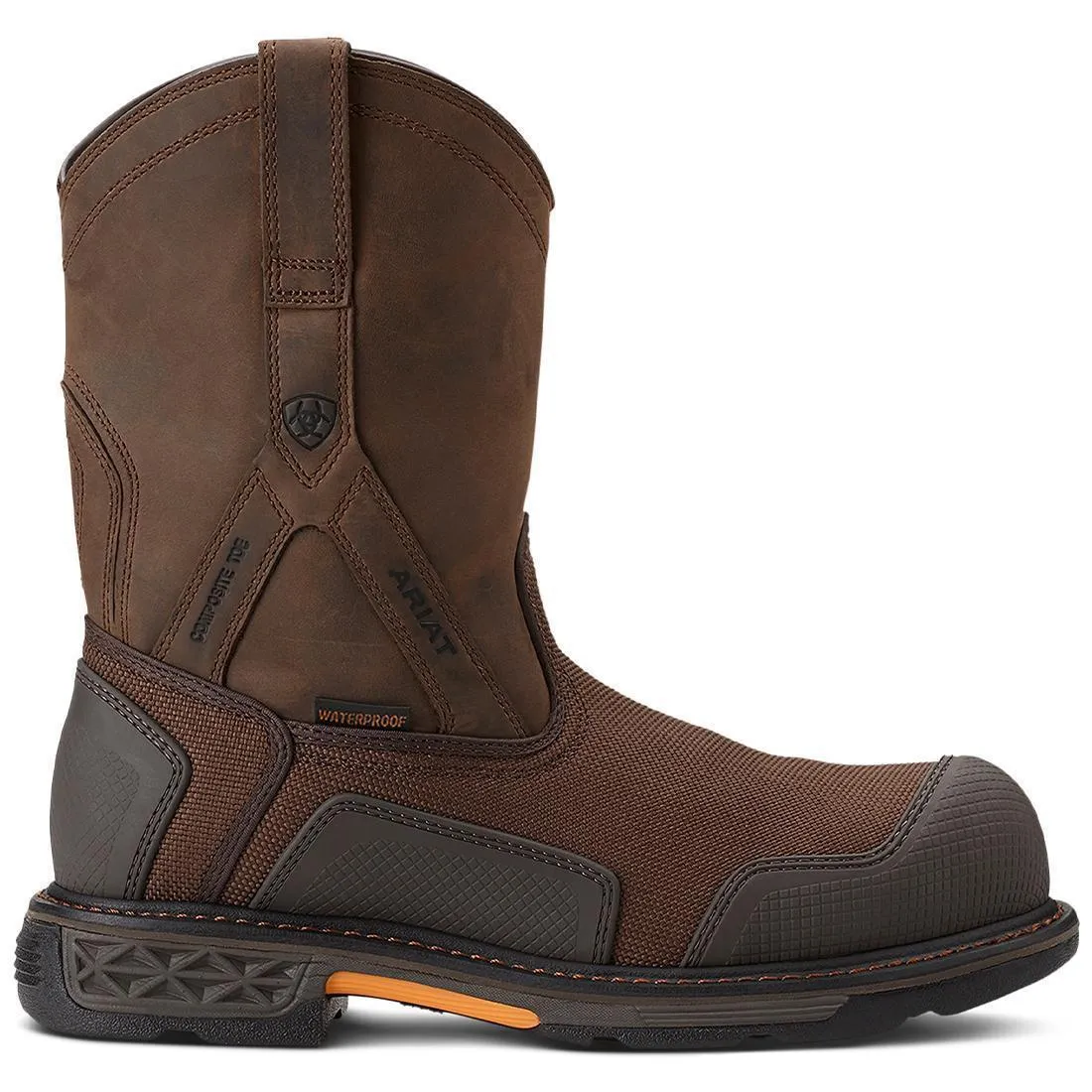 OverDrive XTR Composite-Toe Waterproof Work Boot Brown Cordura Narrow Fit