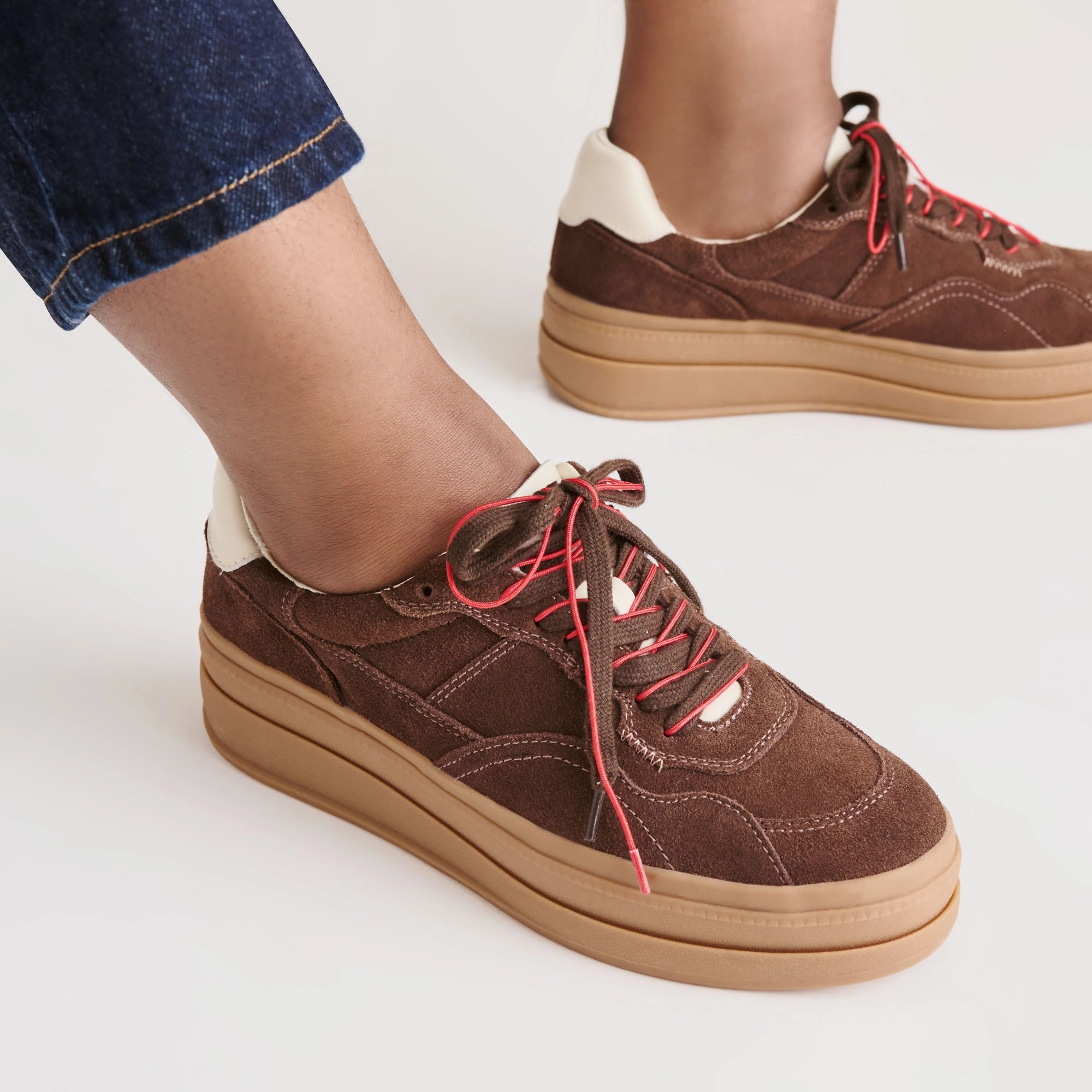 Lite Wear Toe Post NAOMY H2O SNEAKERS DK BROWN SUEDE