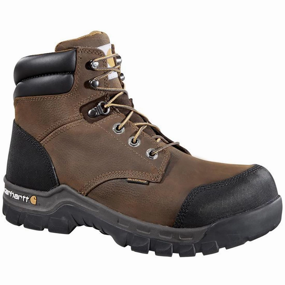 High Impact Cushioning 6" Rugged Flex Waterproof Composite Toe Work Boot Brown