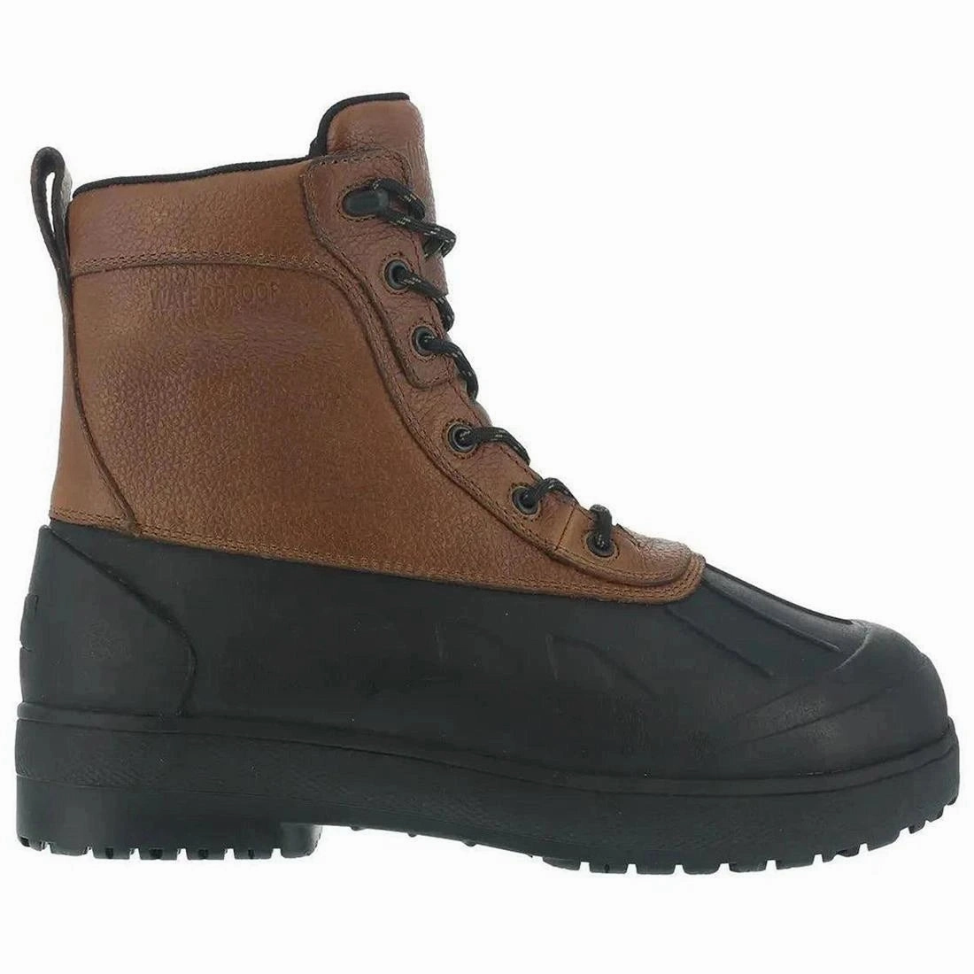 Weatherproof Seam hassle-free Women's Compound Composite-Toe Rubber Vamp Work Boot Black Brown
