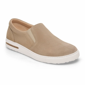 Birkenstock Oswego Slip On Sneaker (Men) - Taupe Suede Durable Walking