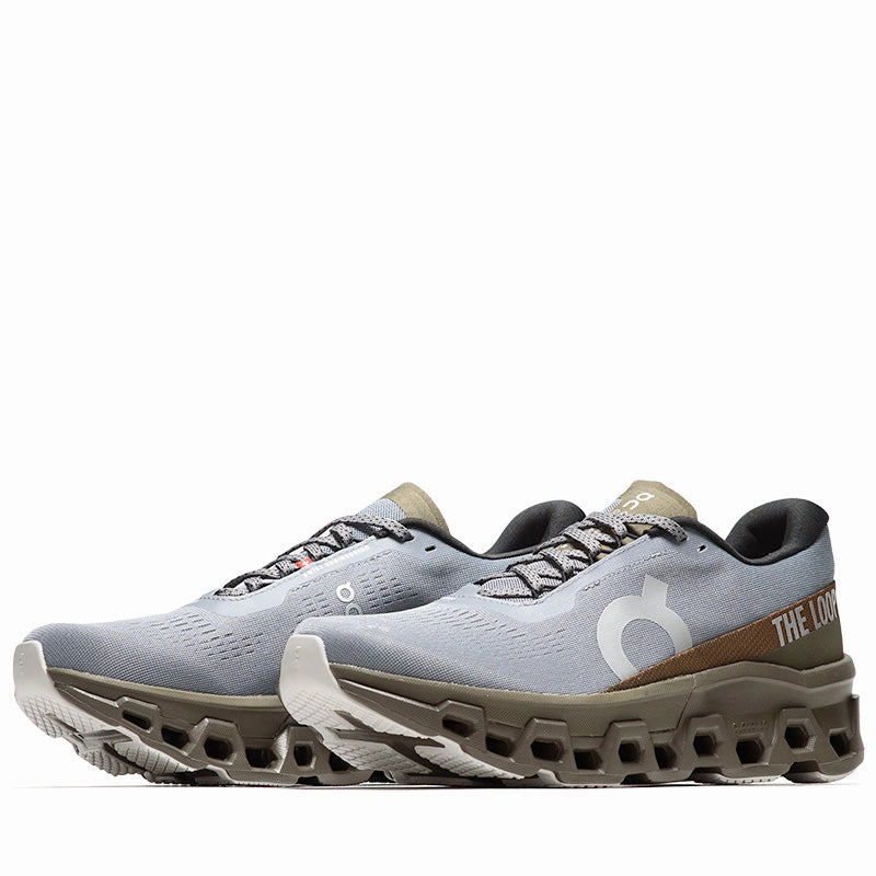 Breathable Windy Weather Low Profile Rainy Day Commuter Pleasures x The Loop x On Cloudmonster 2 - Mist/Olive