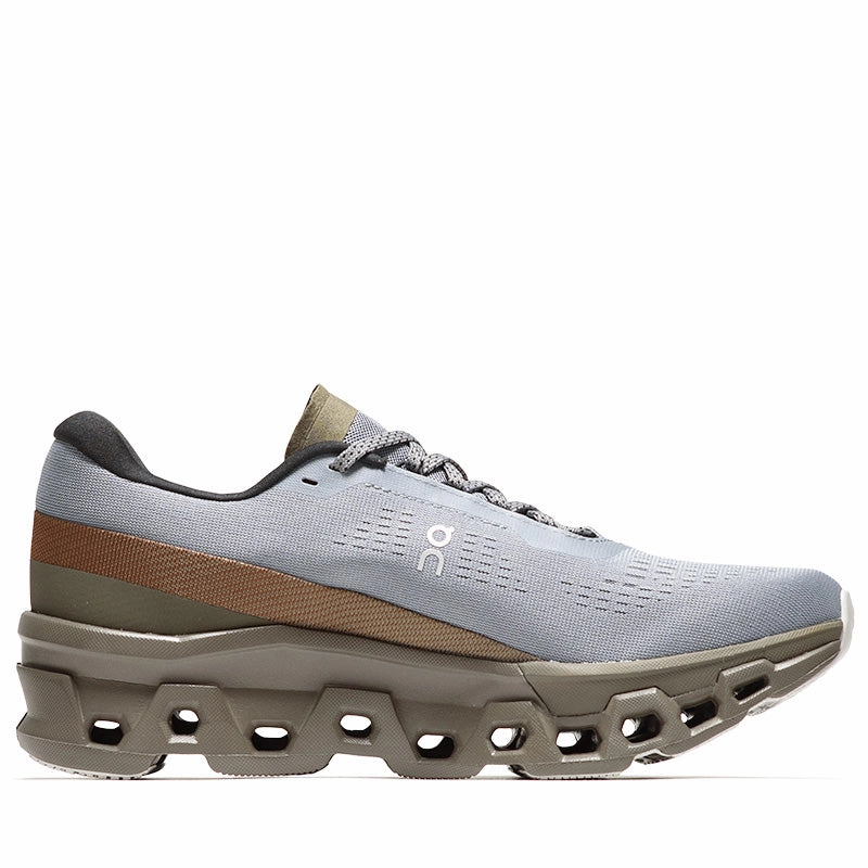 Pleasures x The Loop x On Cloudmonster 2 - Mist/Olive ErgonomicDesign