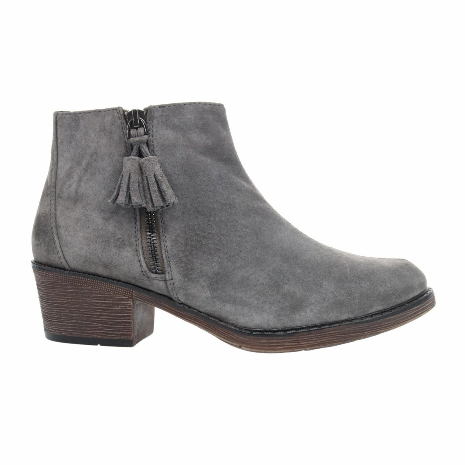 Hard Terrain Propet Rebel Ankle Boot (Women) - Grey Suede