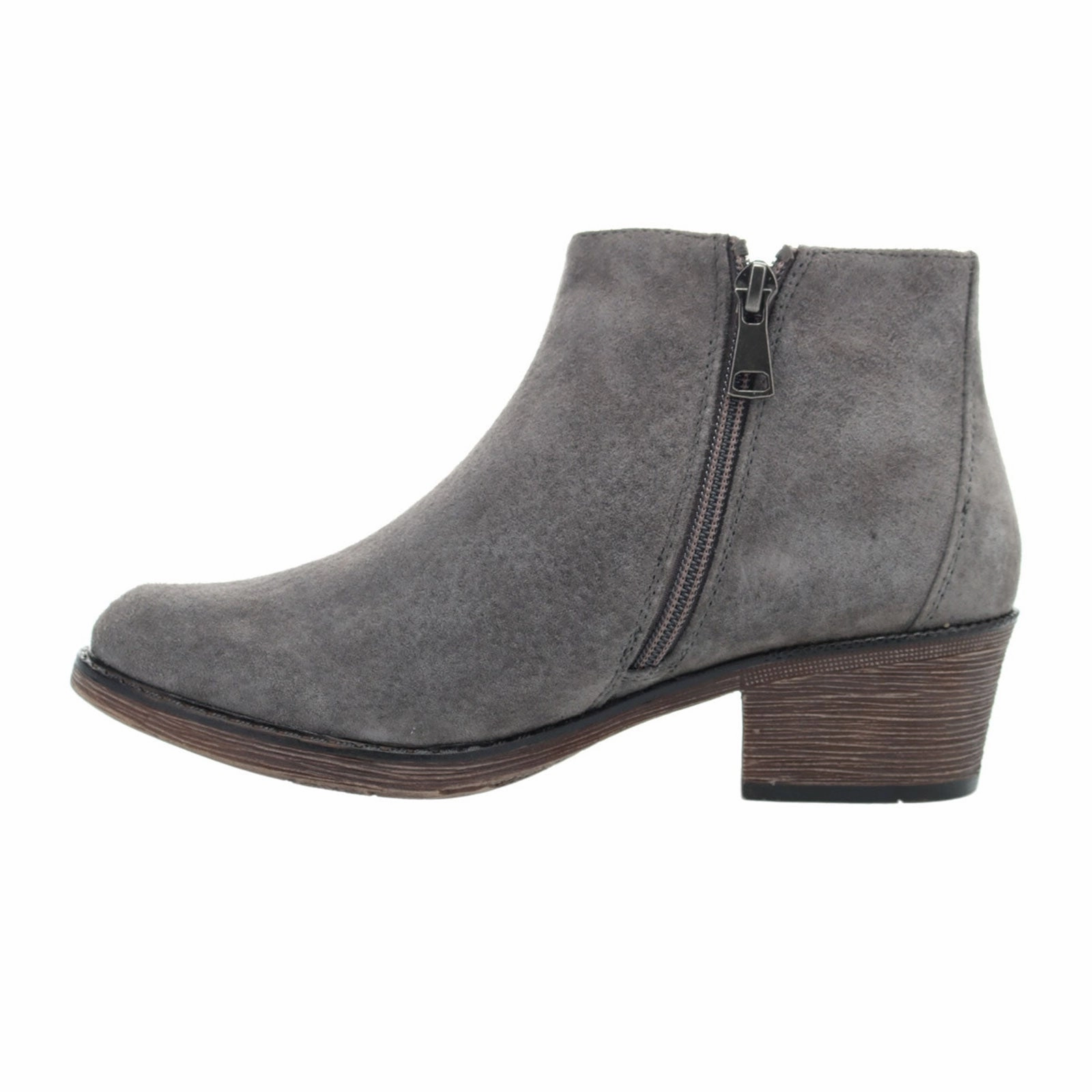 Propet Rebel Ankle Boot (Women) - Grey Suede Picnic Eco Material Cold Weather Commuter