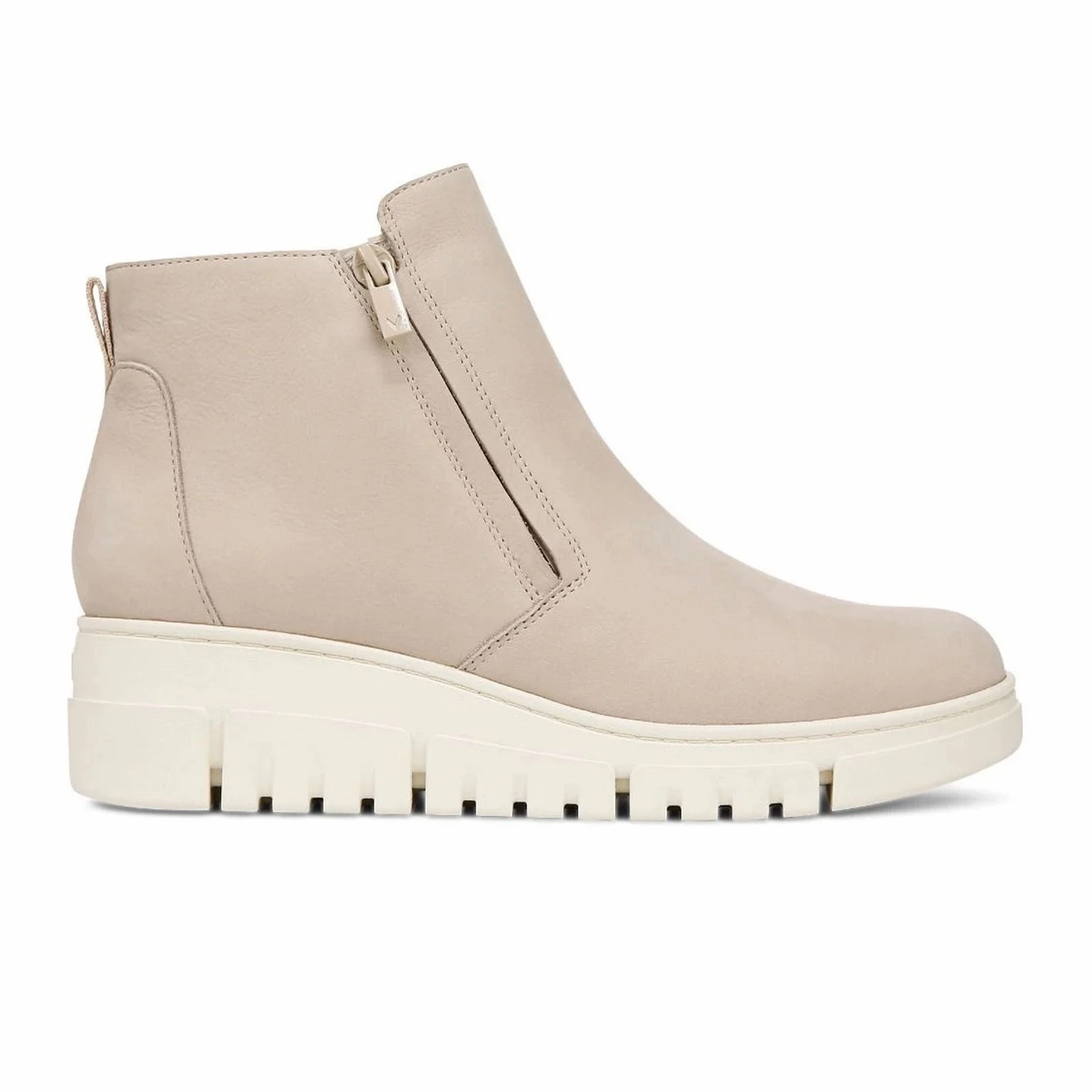 Vionic Uptown Sur Wedge Boot (Women) - Oatmeal Ergonomic Fit Cushioned Step All Day Wear
