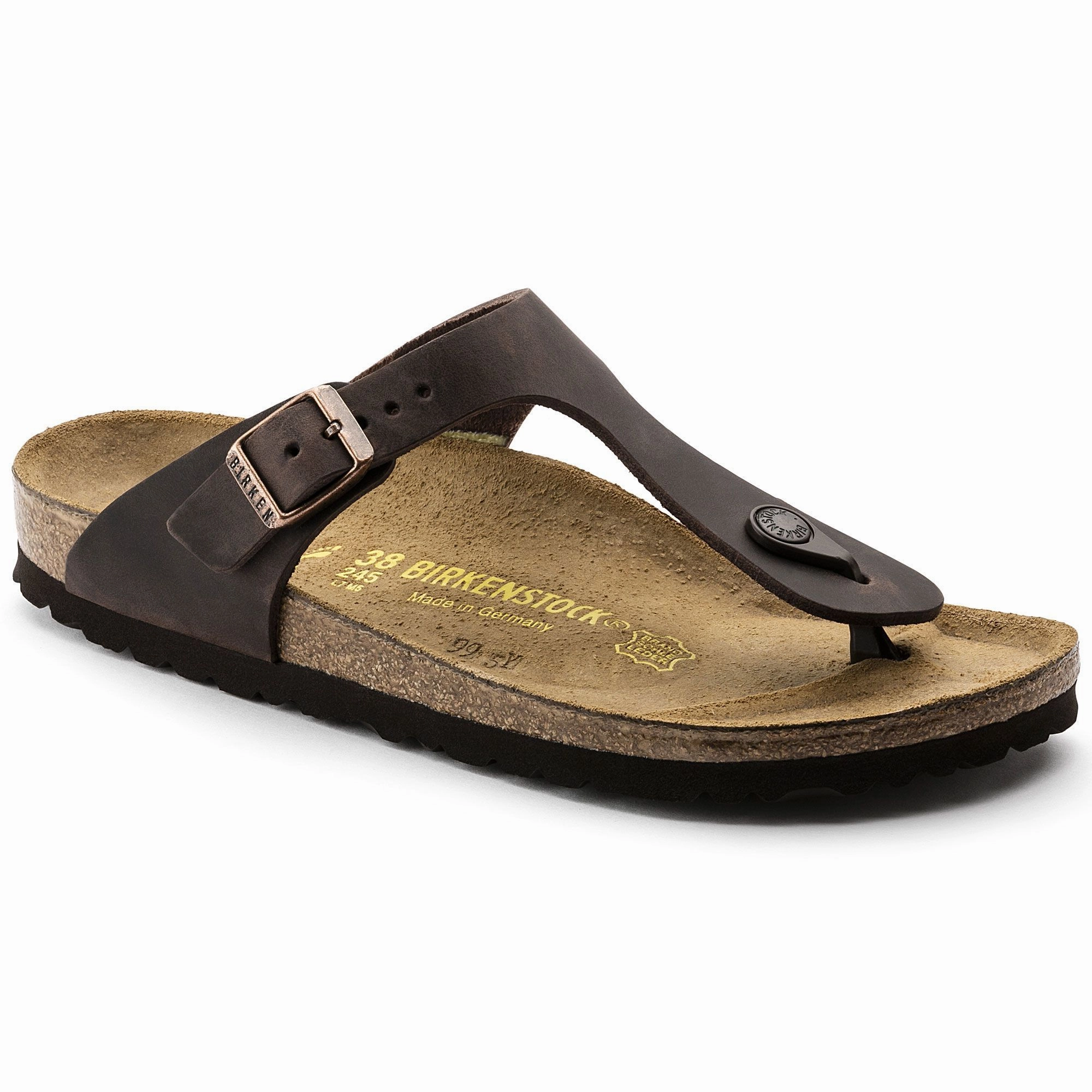 No Rub Light Slip-on Shoes BIRKENSTOCK GIZEH HABANA OILED LEATHER