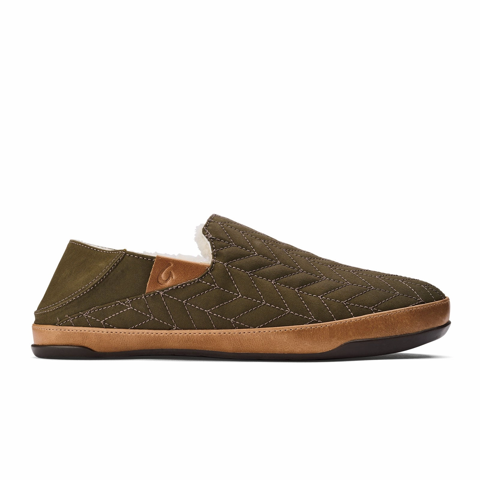 Cushioned Ankle Collar Pool Day OluKai HanoHano Waxed Canvas Slipper (Men) - Husk/Husk