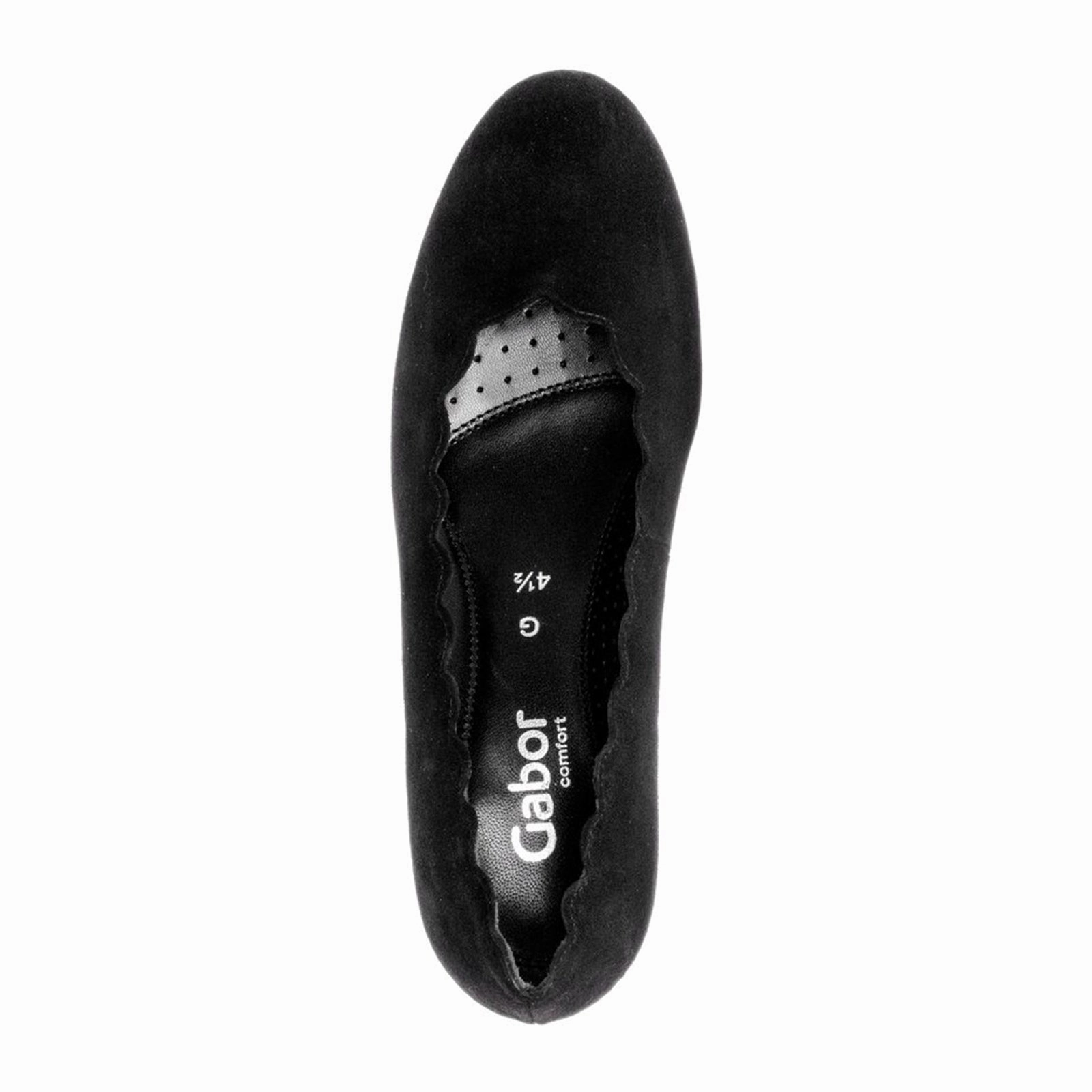 Gabor 221 Scalloped Pump (Women) - Black Suede Clear Shape