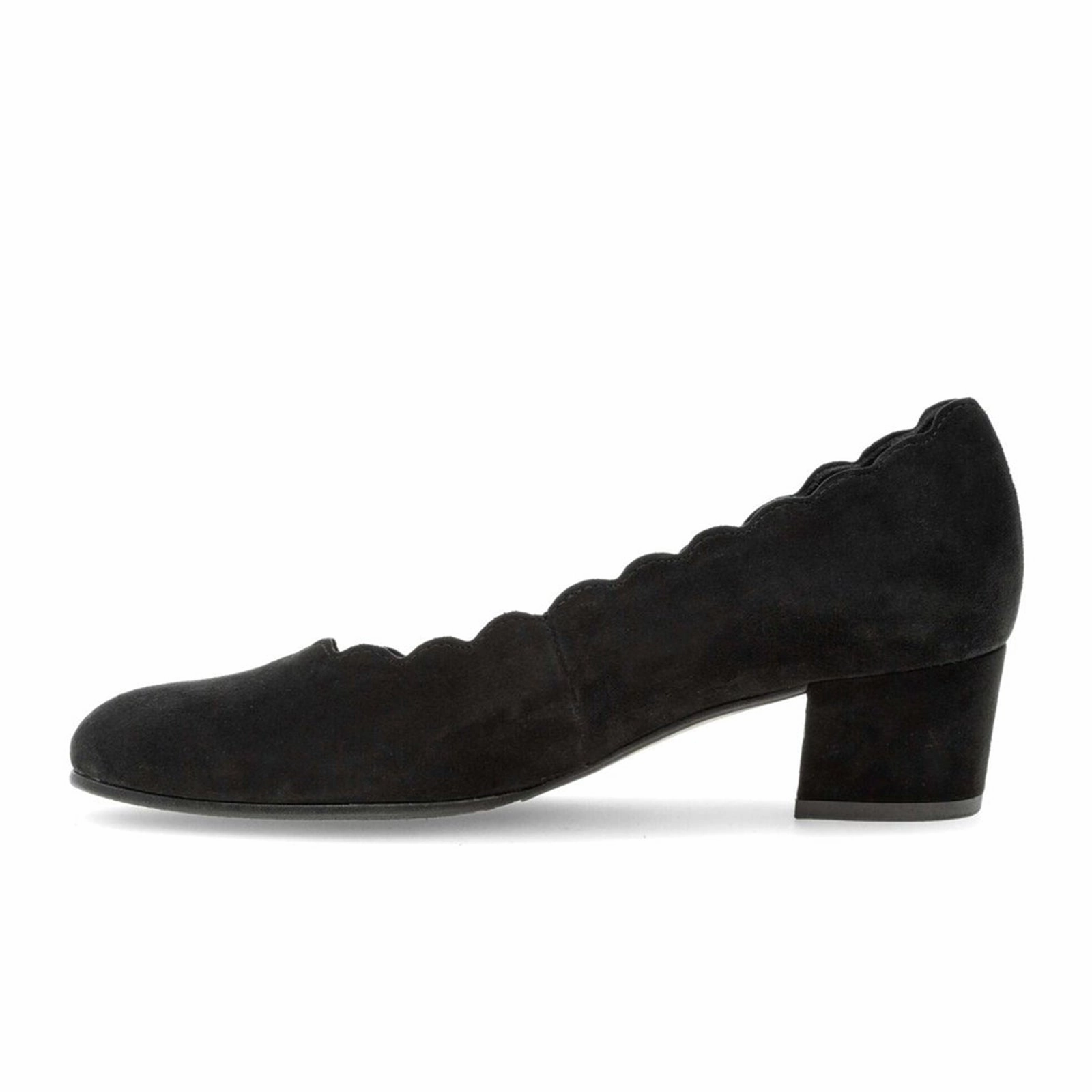 On Foot Fresh Air Gabor 221 Scalloped Pump (Women) - Black Suede