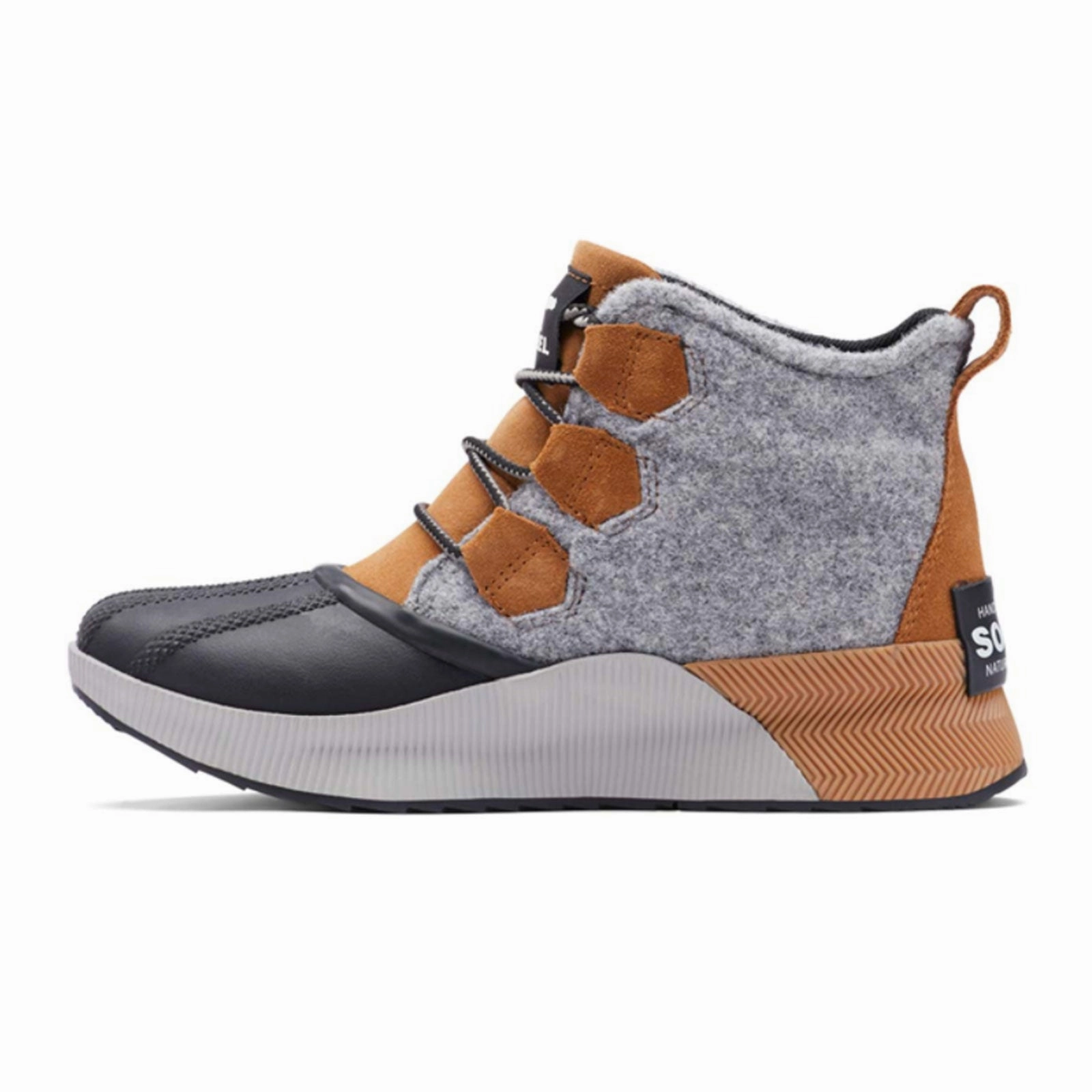 Sorel Out 'N About III Classic Waterproof Ankle Boot (Women) - Camel Brown Suede/Black Zip Edge Padded Interior Backcountry Camper