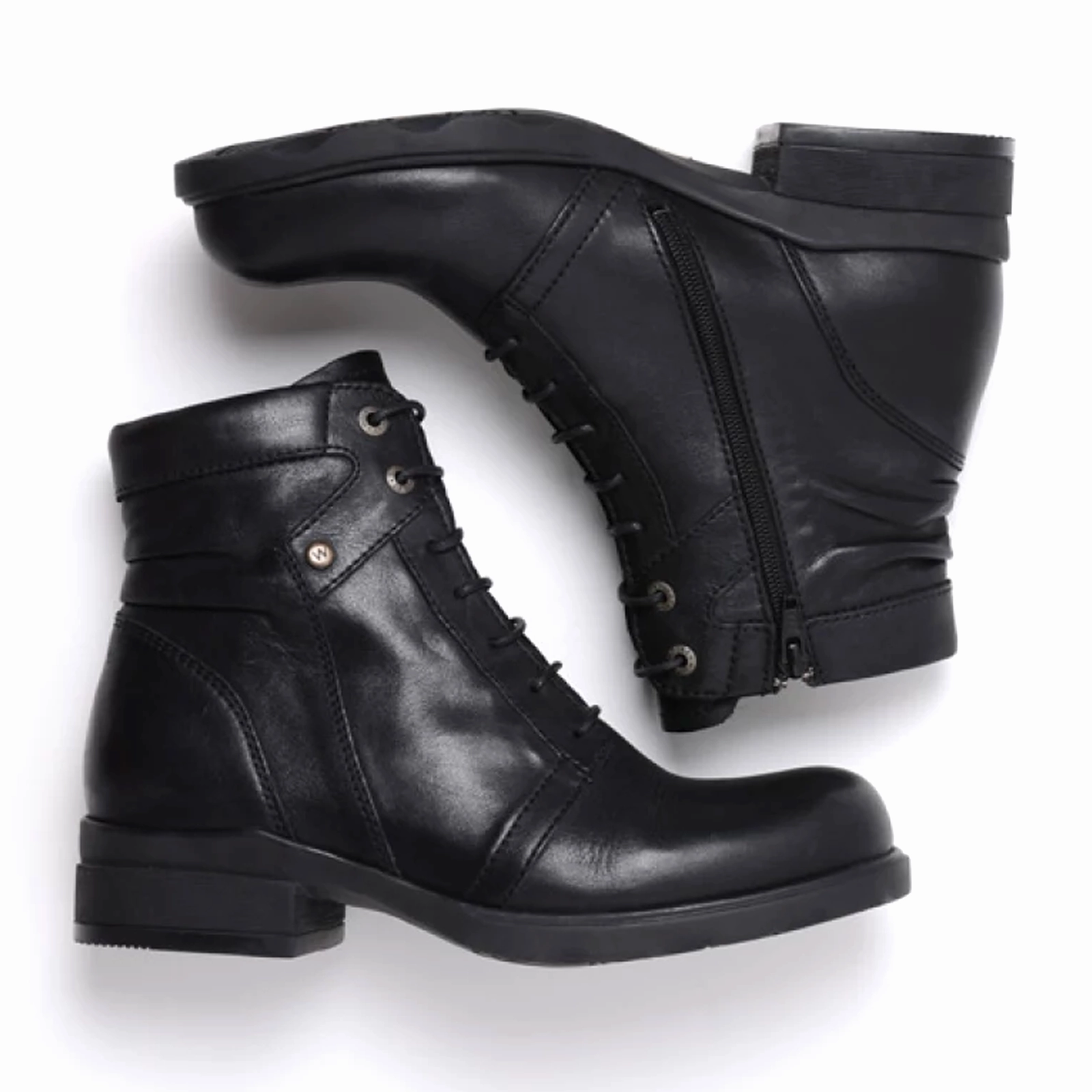 Feather Light Active Nomad Wolky Center Ankle Boot (Women) - Black Velvet Leather