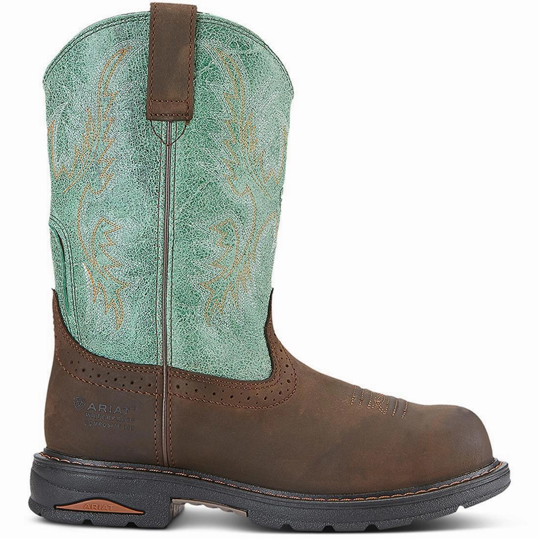 Tracey Women's Waterproof Composite Toe Work Boot - Brown Iconic shock absorption