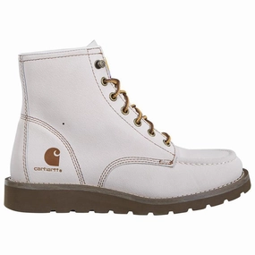 6" Women??s Wedge Unlined Soft-Toe Boot Off White Torsional Rigidity System athletic men