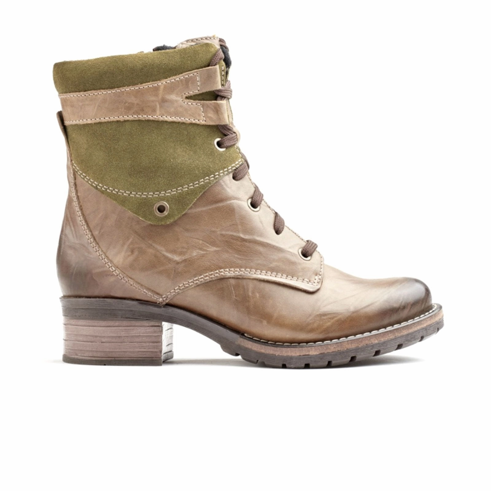 Dromedaris Kara Suede Ankle Boot (Women) - Olive Active Adventures