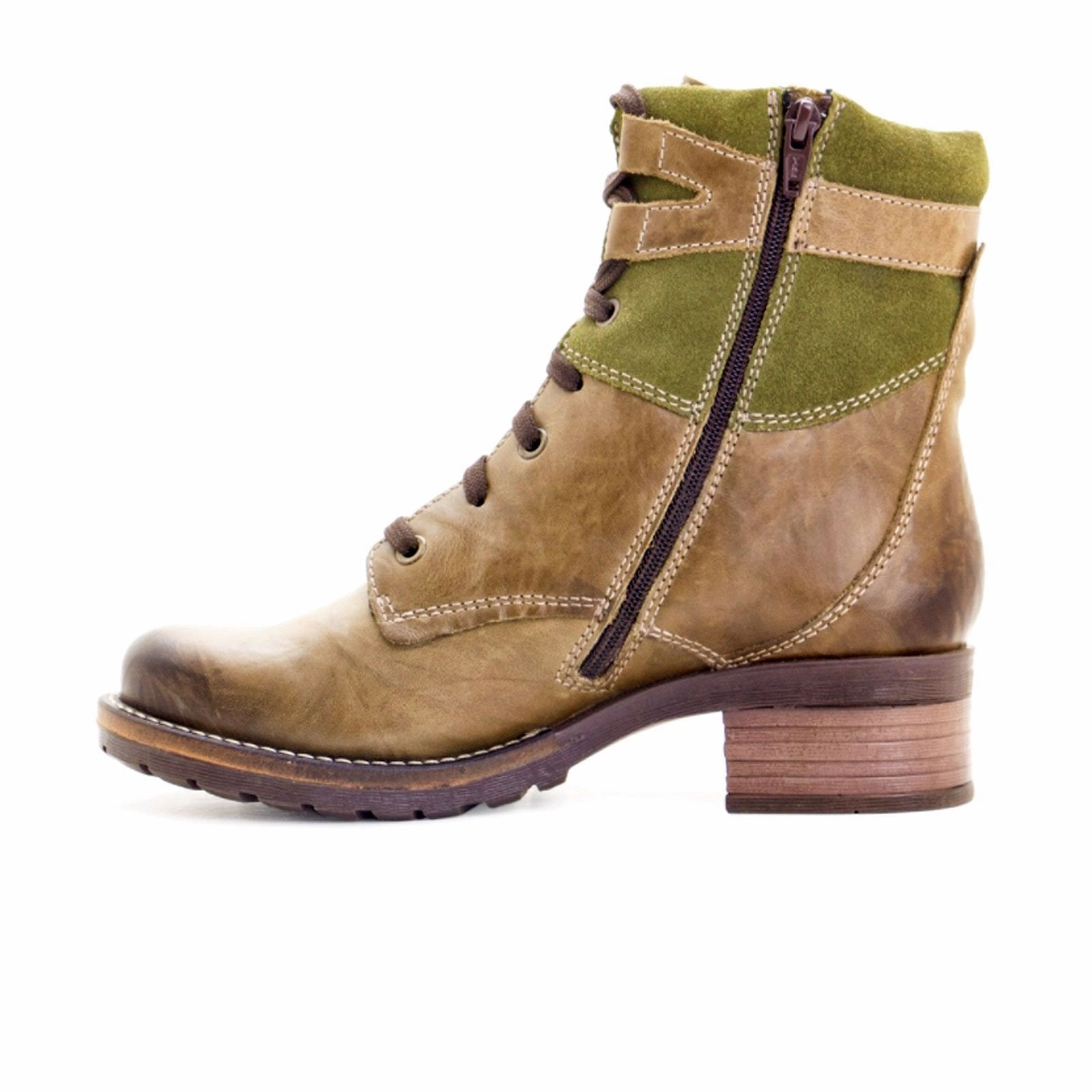 Daily Movement Durable Shell Urban Commute Dromedaris Kara Suede Ankle Boot (Women) - Olive