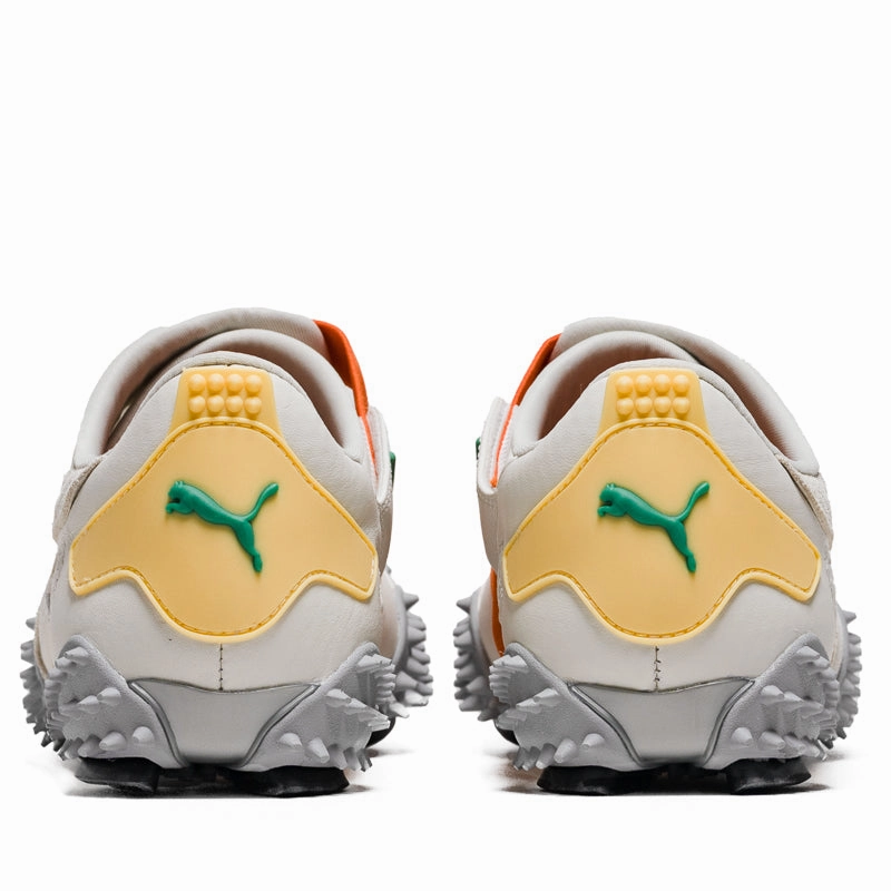 Mid Rise Leather Comfort Puma Ur Mostro Communication - Warm White/Light Straw