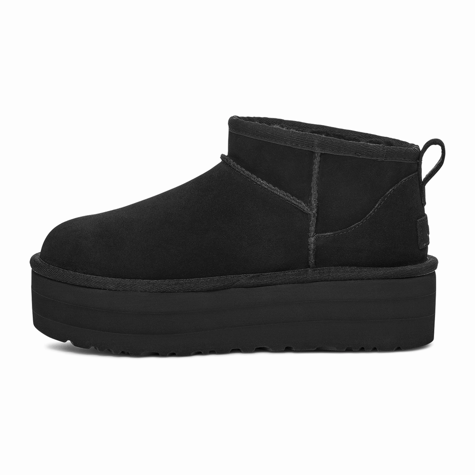 UGG? Classic Ultra Mini Platform (Women) - Black Lightweight Feel