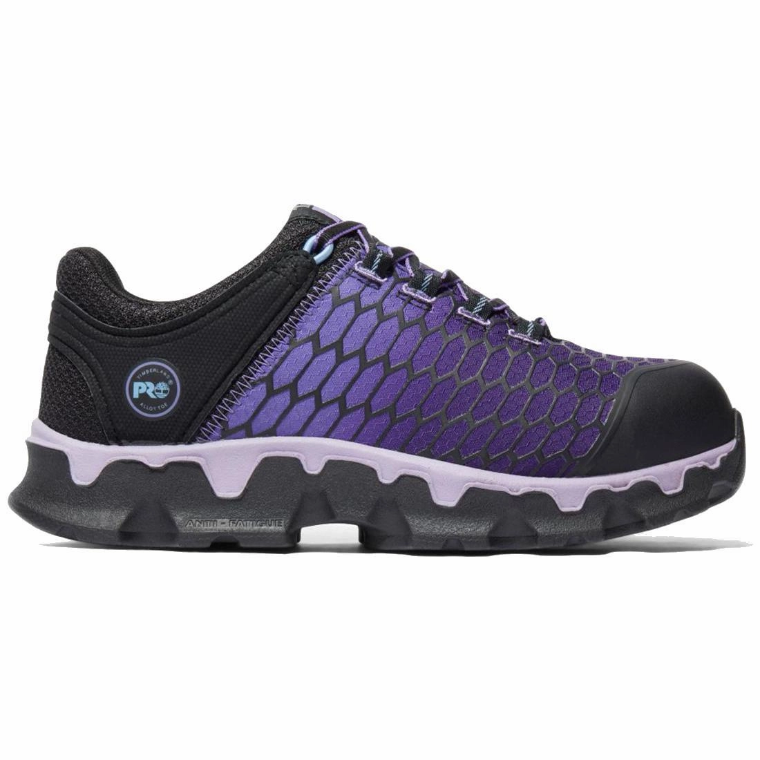 Pilates practitioners Casual Elegance Women's Powertrain Sport Alloy-Toe Work Shoe Black/Purple