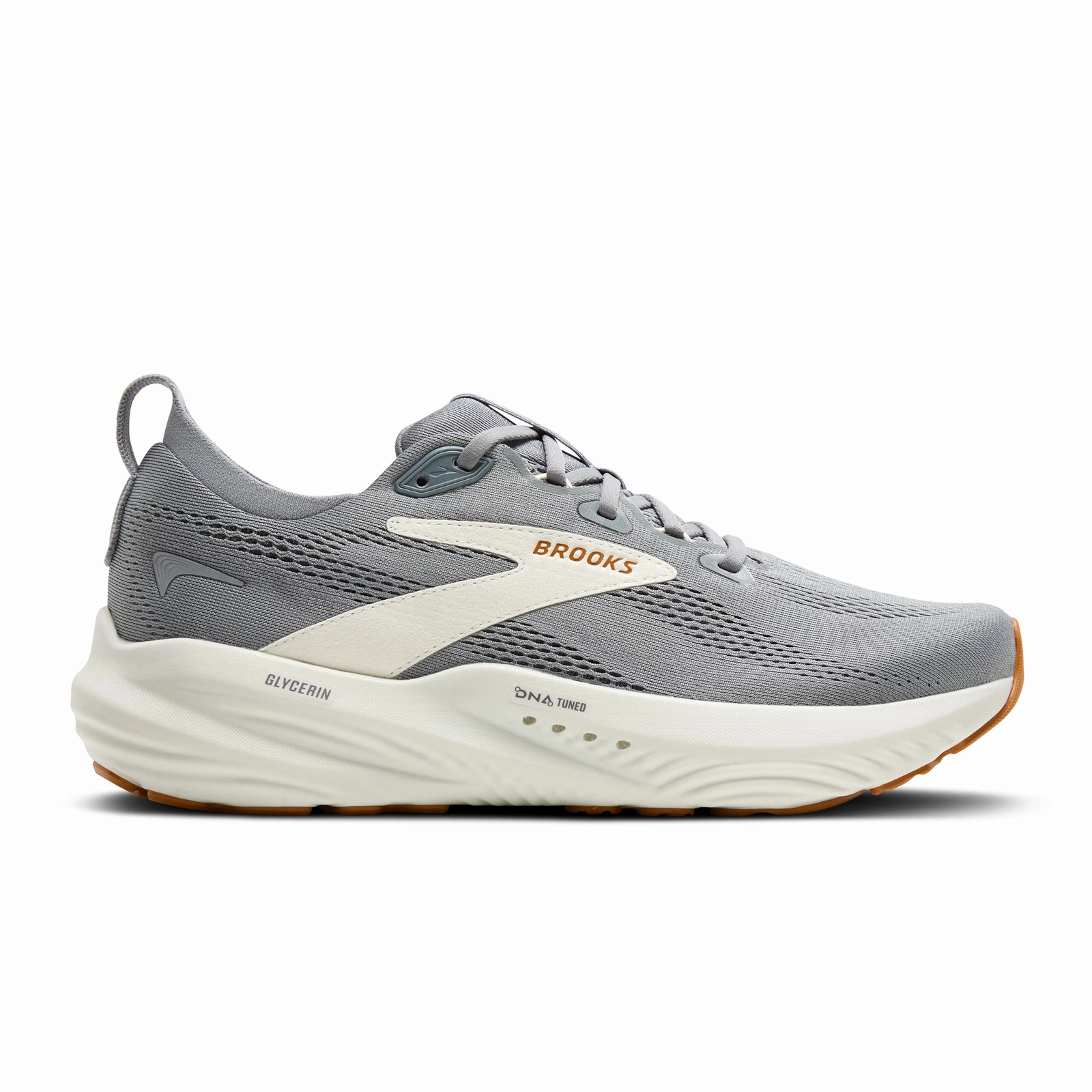 Motion Control Design Sun-Ready Brooks Glycerin 22 Running Shoe (Men) - Primer Gray/Gray/Honey Ginger