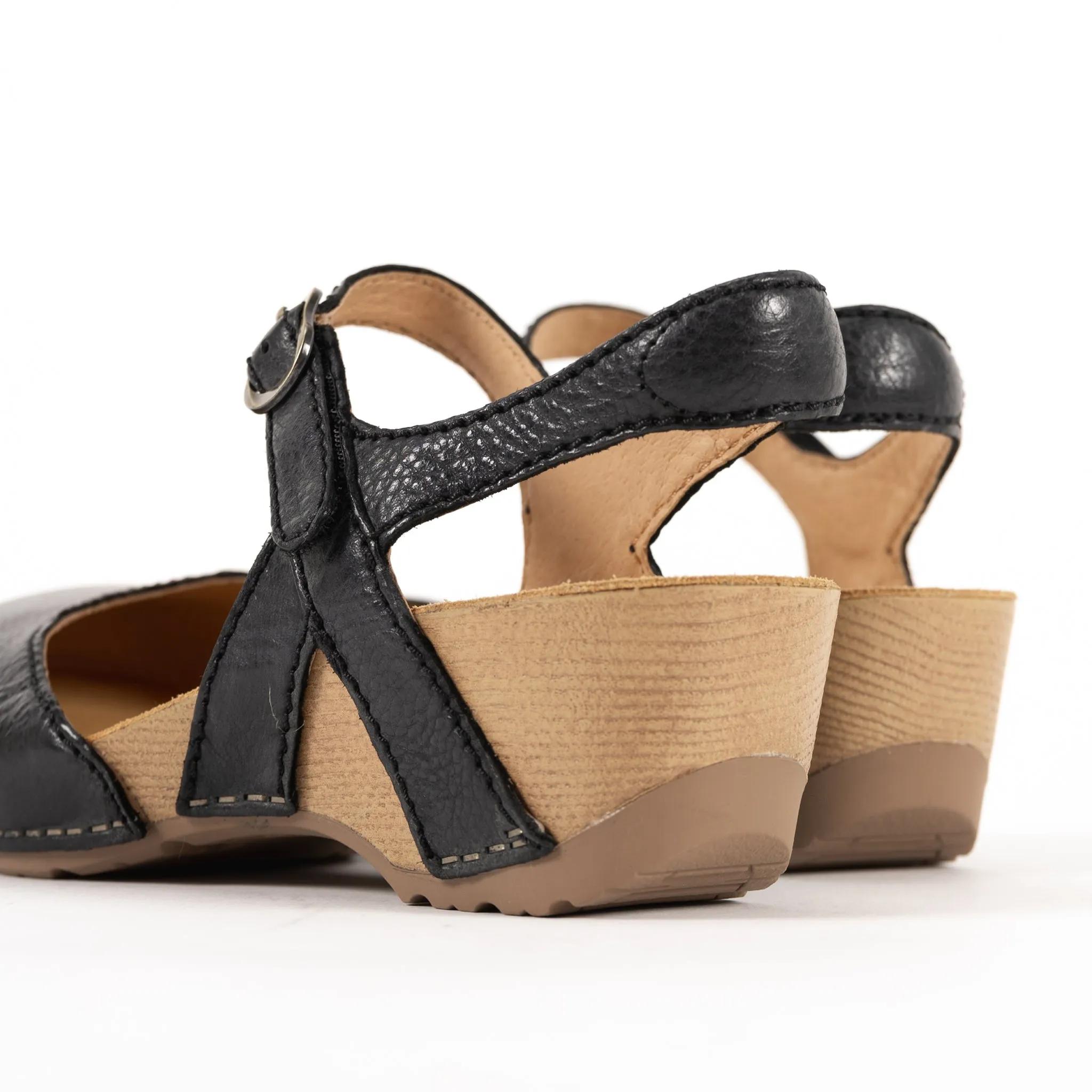 TIFFANI - BLACK - LEATHER Heel Stabilization