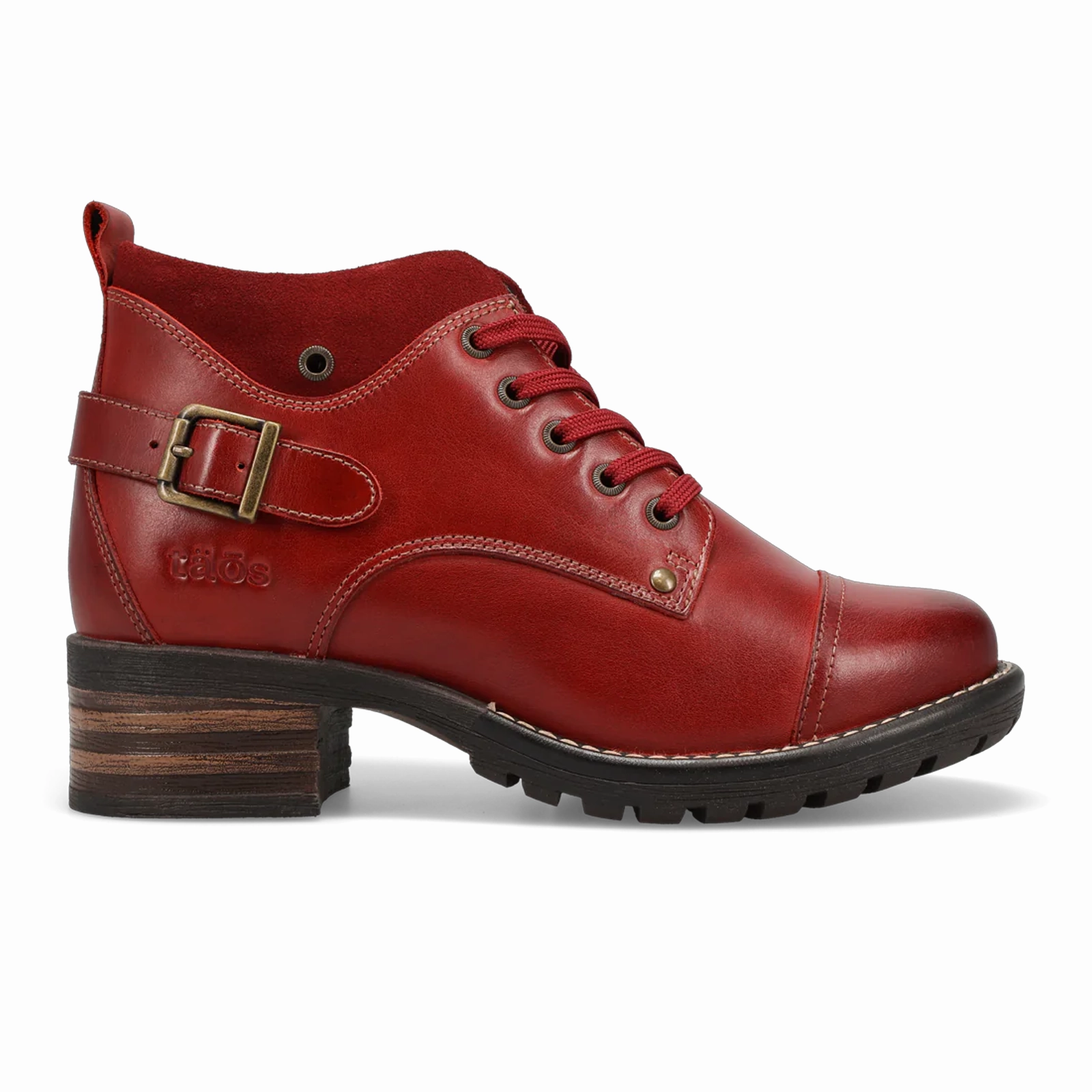 Taos Mini Crave Ankle Boot (Women) - Red Side zipper