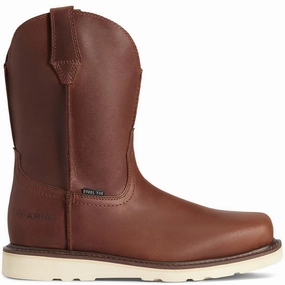 Pressure Dispersing Design fundamental Rambler Steel-Toe Wedge Work Boot Foothill Brown