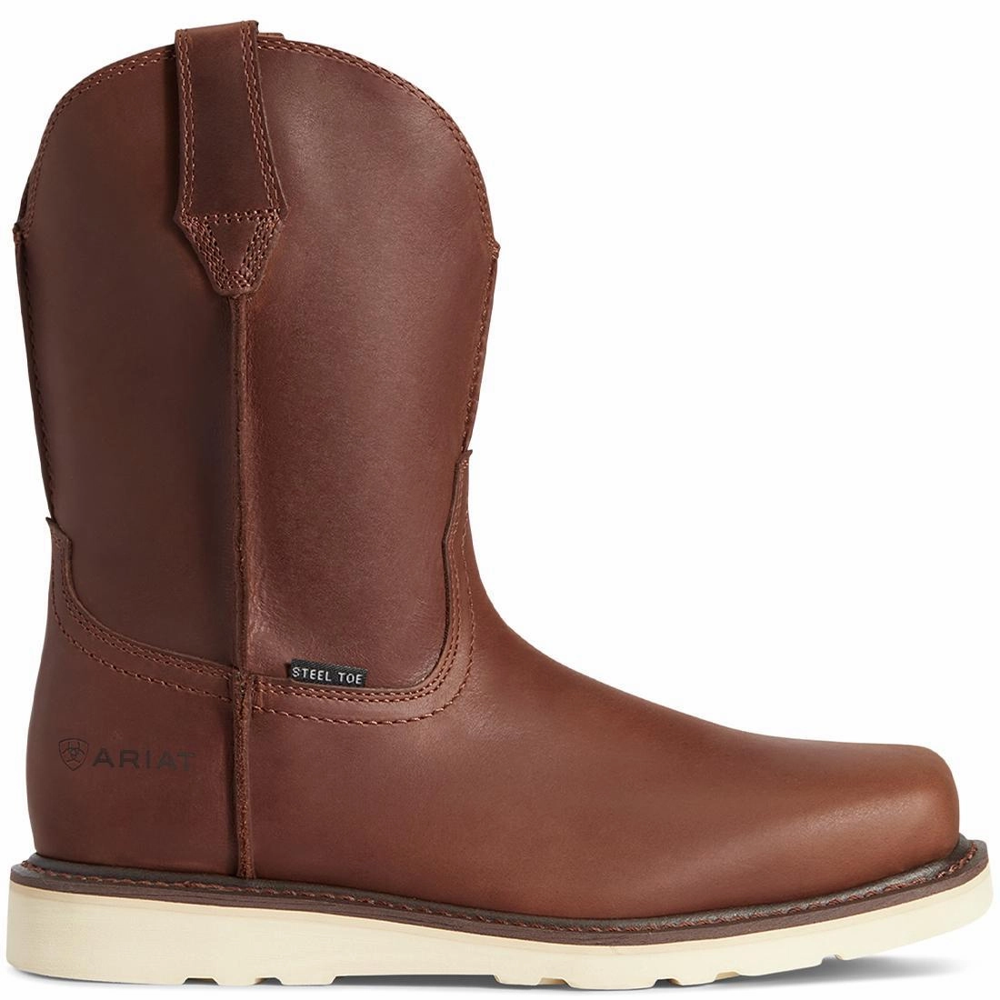 Pressure Zoned Insole Rambler Steel-Toe Wedge Work Boot Foothill Brown