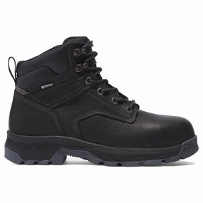 Women's Titan EV 6 Inch Composite-Toe Waterproof Work Boot Black Cushioned arch