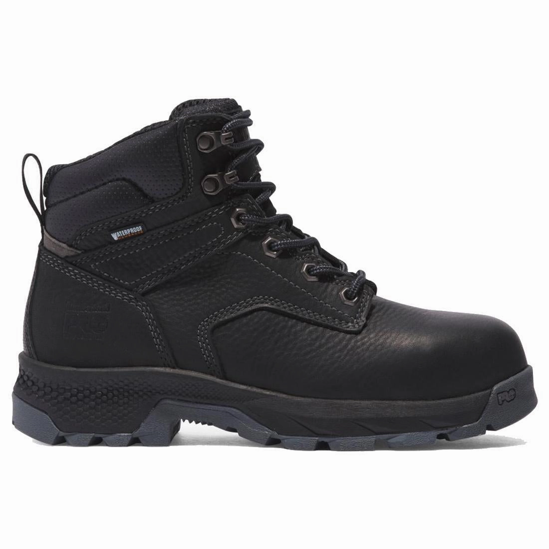 Women's Titan EV 6 Inch Composite-Toe Waterproof Work Boot Black Cushioned arch