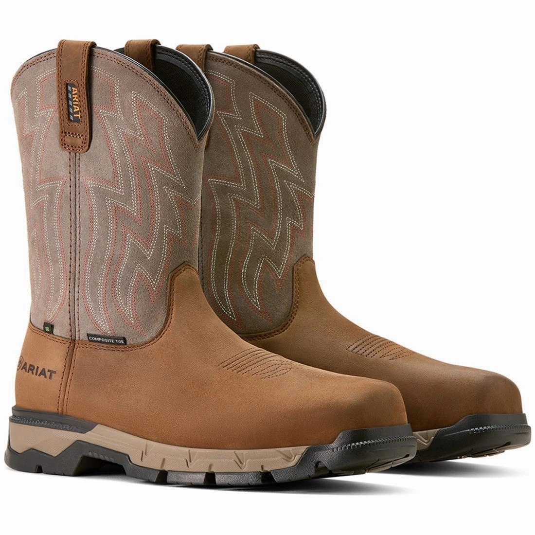 Ultra Cushion Foam Rebar Flex Composite-Toe SD Work Boot Distressed Brown