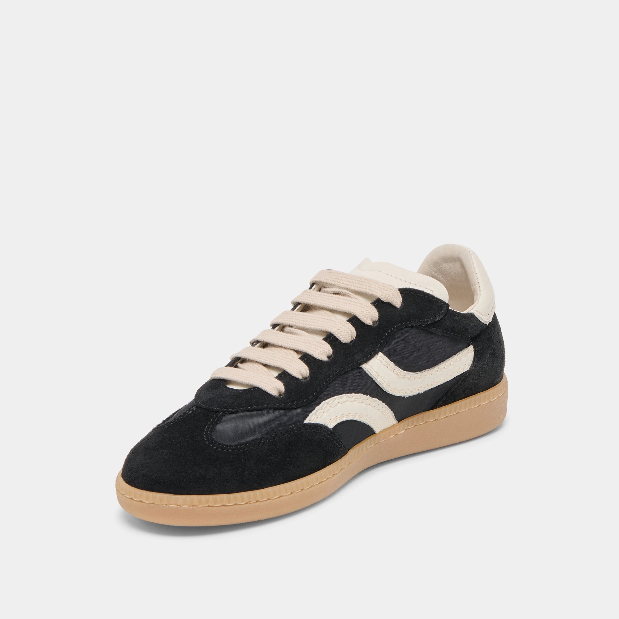 Comfortable Insole Laser Cut Perforation System REBEL SNEAKERS BLACK NYLON