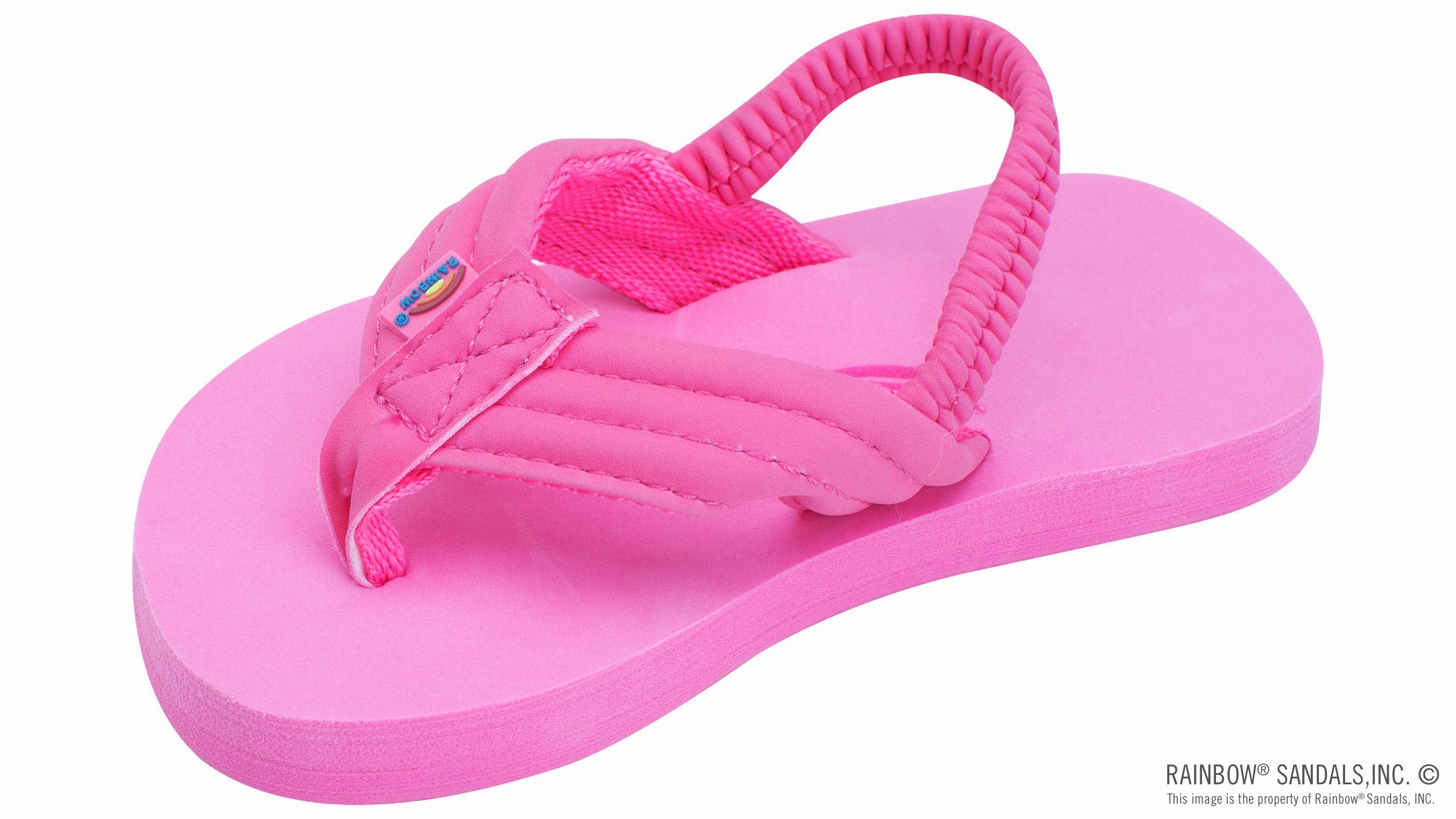 Attractive indoor shoes Kids Grombow - Soft Rubber Top Sole with 1" Strap in Pink