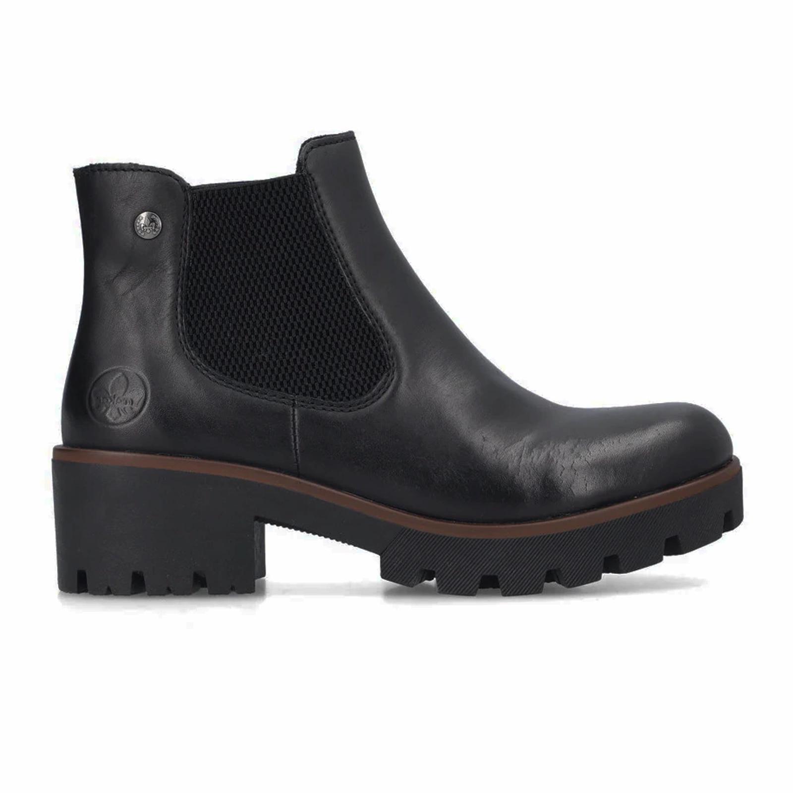 Rieker 79265 Amalia Chelsea Boot (Women) - Black/Black Stretchable