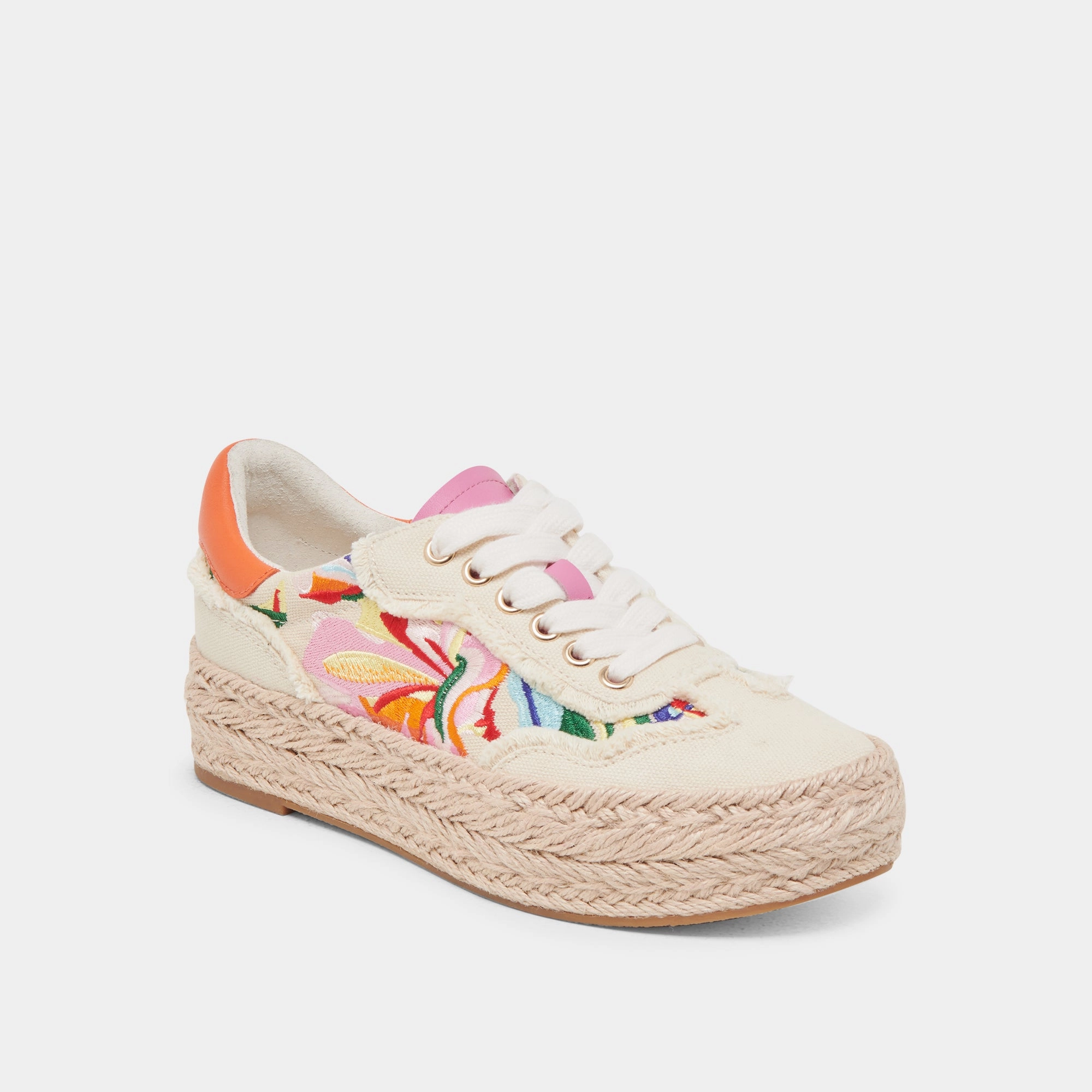 Removable Footbed FREDY SNEAKERS FLORAL MULTI CANVAS