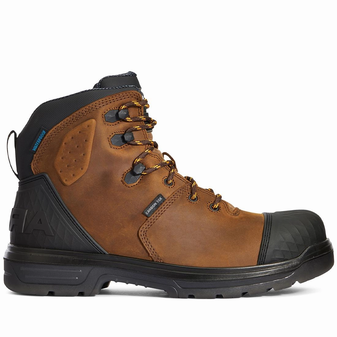 Unique cushioning Turbo Outlaw 6 inch Carbon-Toe Waterproof Work Boot Barley Brown
