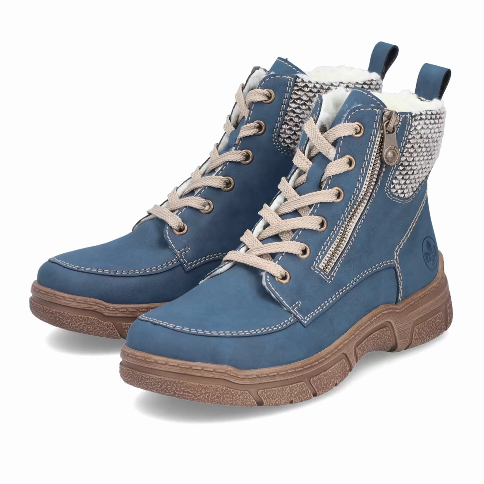 Waterproof Rainy Days Rieker 72320 Debi Boot (Women) - Jeans/Schwarz-Kiesel