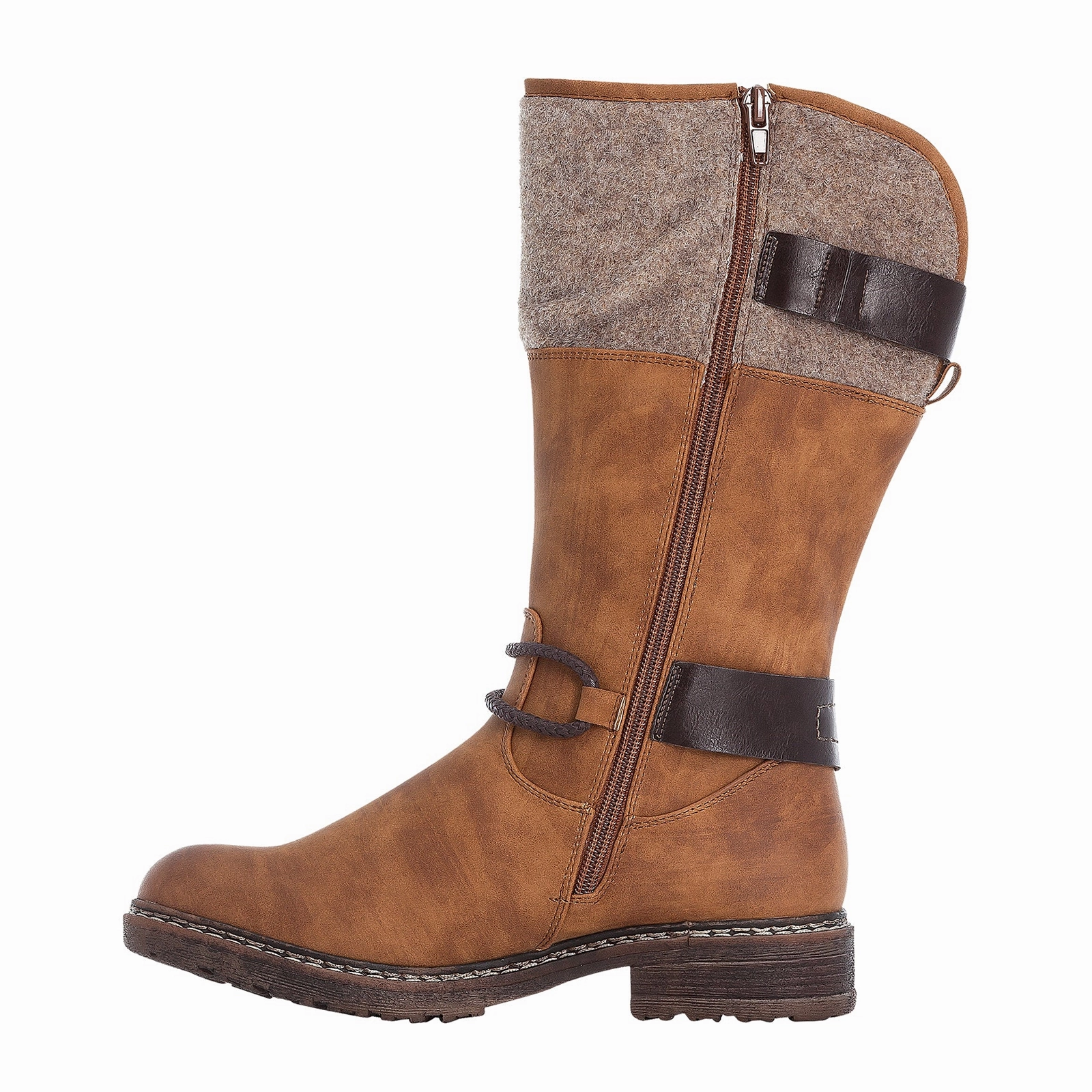 Toe Protection Tech Rieker Dominika 94774-22 Mid Boot (Women) - Brown