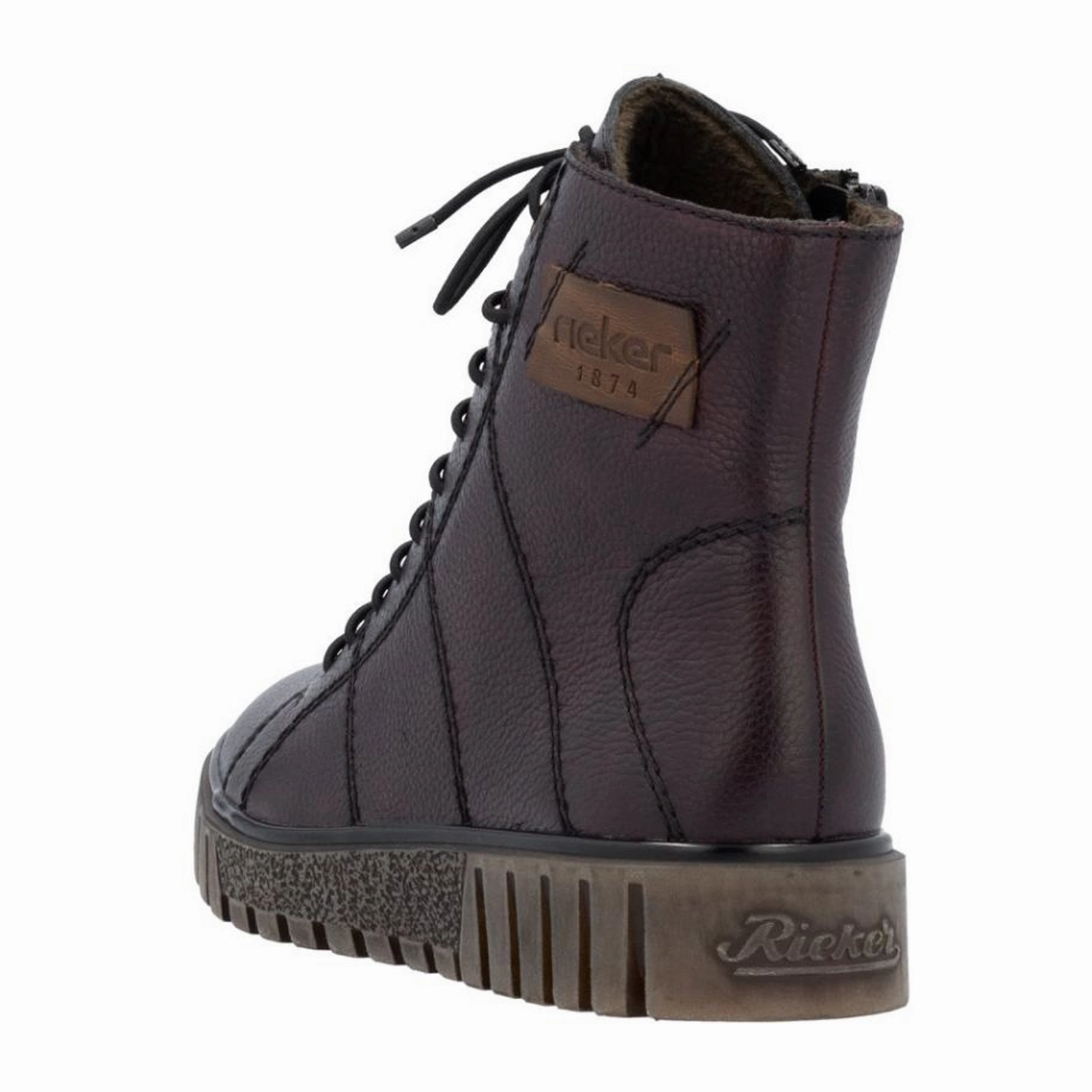 Rieker Fenjia Y3421-35 Boot (Women) - Cerise/Mogano Stable Fit Flex Groove Technology