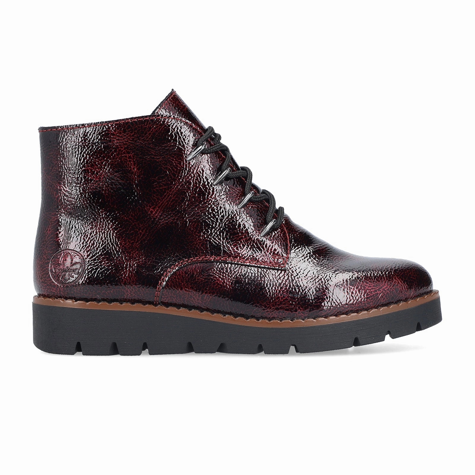 Anti   Slip Sole Rieker Gitta 44902-35 Lace Up Boot (Women) - Bordeaux/Largo