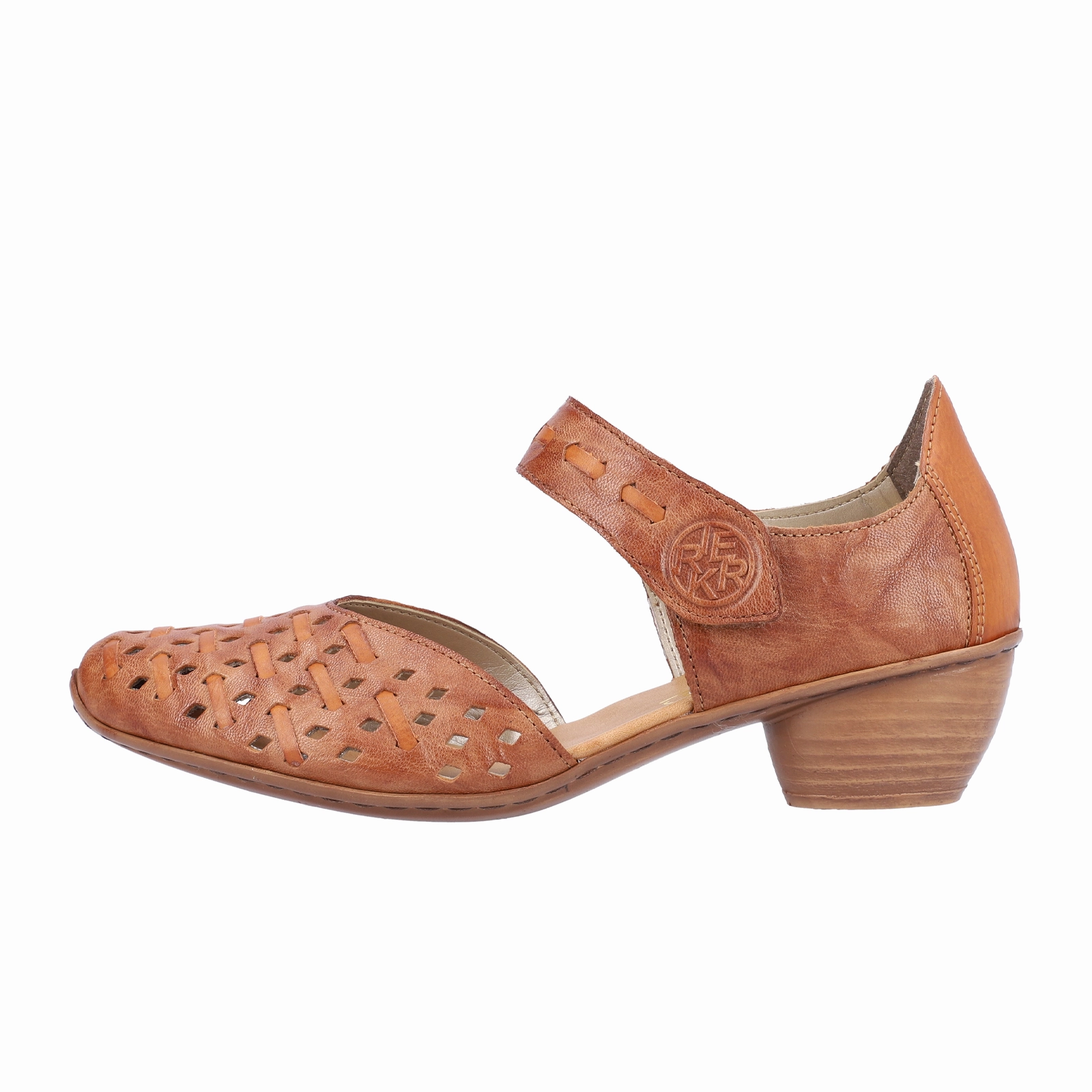 Thermoplastic Uppers Rieker Mirjam 43770-22 Heeled Sandal (Women) - Cayenne