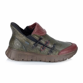 All Day Rieker N1353 Heike Ankle Boot (Women) - Wine/Efeu/Antik