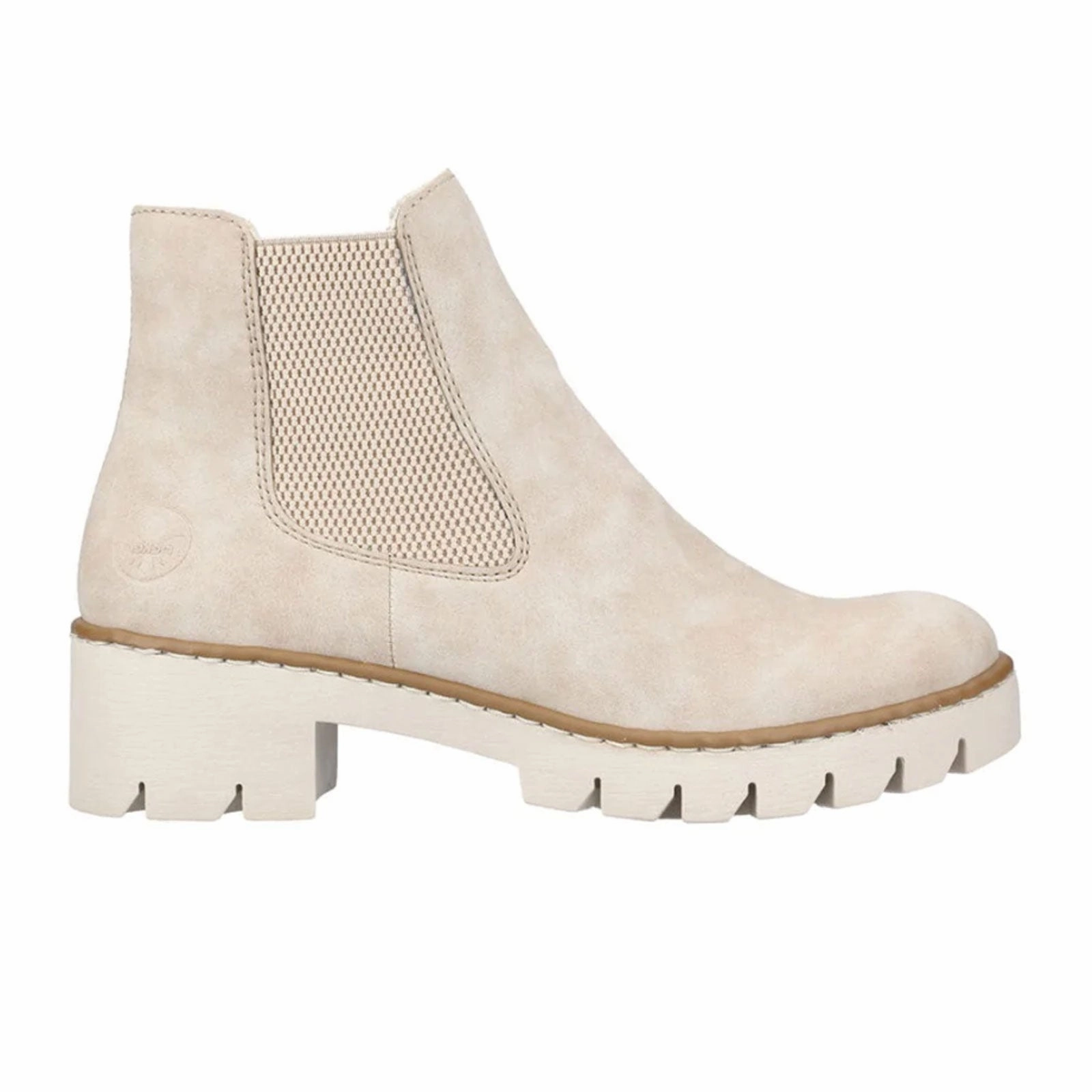 Noise free Rieker Prisca X5772-60 Chelsea Boot (Women) - Beige