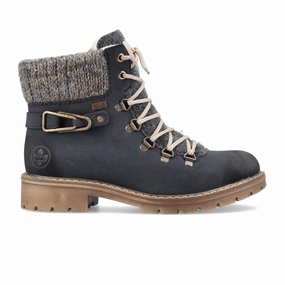 Anti   Static Elevated Comfort Rieker Sabrina Y9131-14 Ankle Boot (Women) - Pazifik/Anthrazit