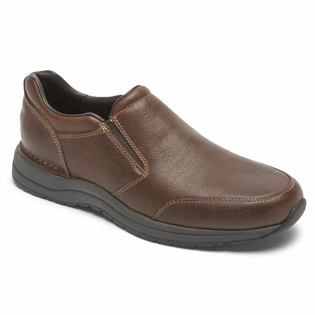 Fast Step Equestrian ROCKPORT MEN'S EDGE HILL 2 DOUBLE GORE SLIP-ON - BROWN