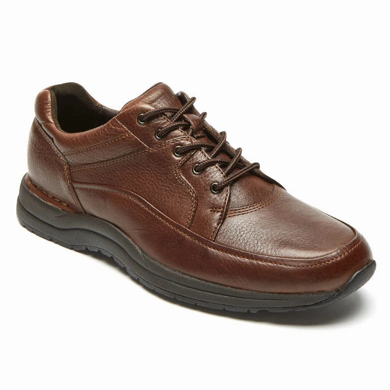 ROCKPORT MEN'S EDGE HILL 2 LACE-TO-TOE - BROWN All Weather Rough Terrain
